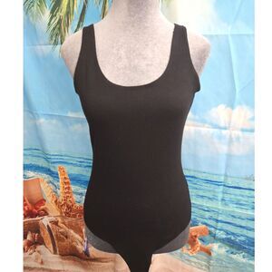 Shinestar Black Scoop Neck Sleeveless Bodysuit Size M